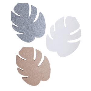 3 peikonlehteä (Harmaa, valkoinen, beige)